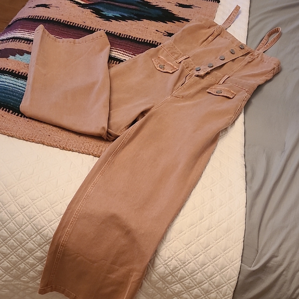 NWT PAIGE Dusty Antique Pink Rose Anessa Jumpsuit Size 6